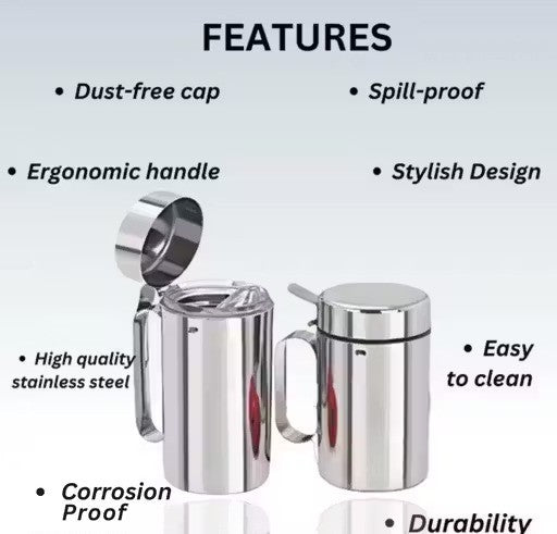 Stainless Steel Oil Dispenser 1L (Leak Proof)